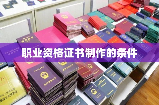 通江职业资格证书制作的条件